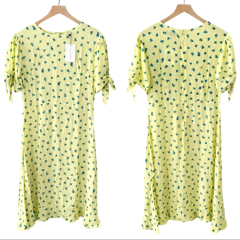 Faithfull The Brand Emilia Lemon Floral Midi Dress - Picture 2 of 16